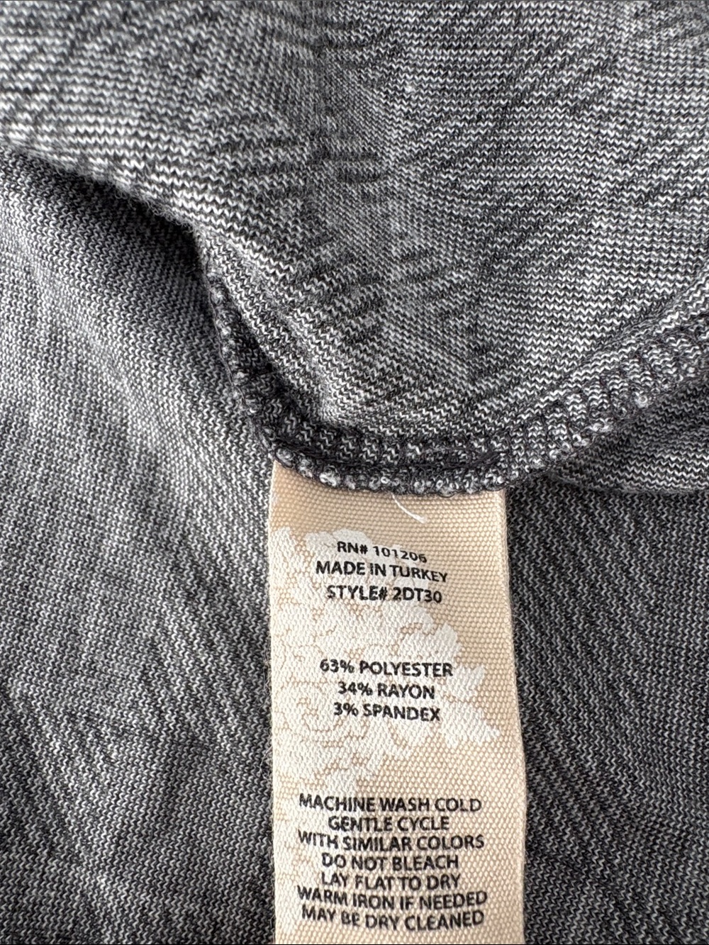 Soft Surroundings Paramour Plaid Grey Long Sleeve Tunic Button Down Top - Picture 6 of 8